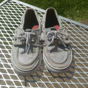 Toddler Girls Sz 10 Silver Sperry Top Slider